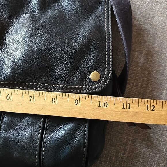 Fossil Morgan Handbag Traveler Pebble Black Topzip Leather Crossbody Messenger - Picture 16 of 16